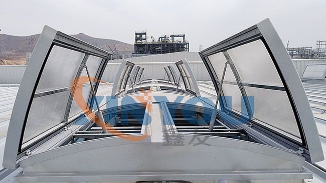 烟台万华集团综合仓库电动排烟天窗工程完工